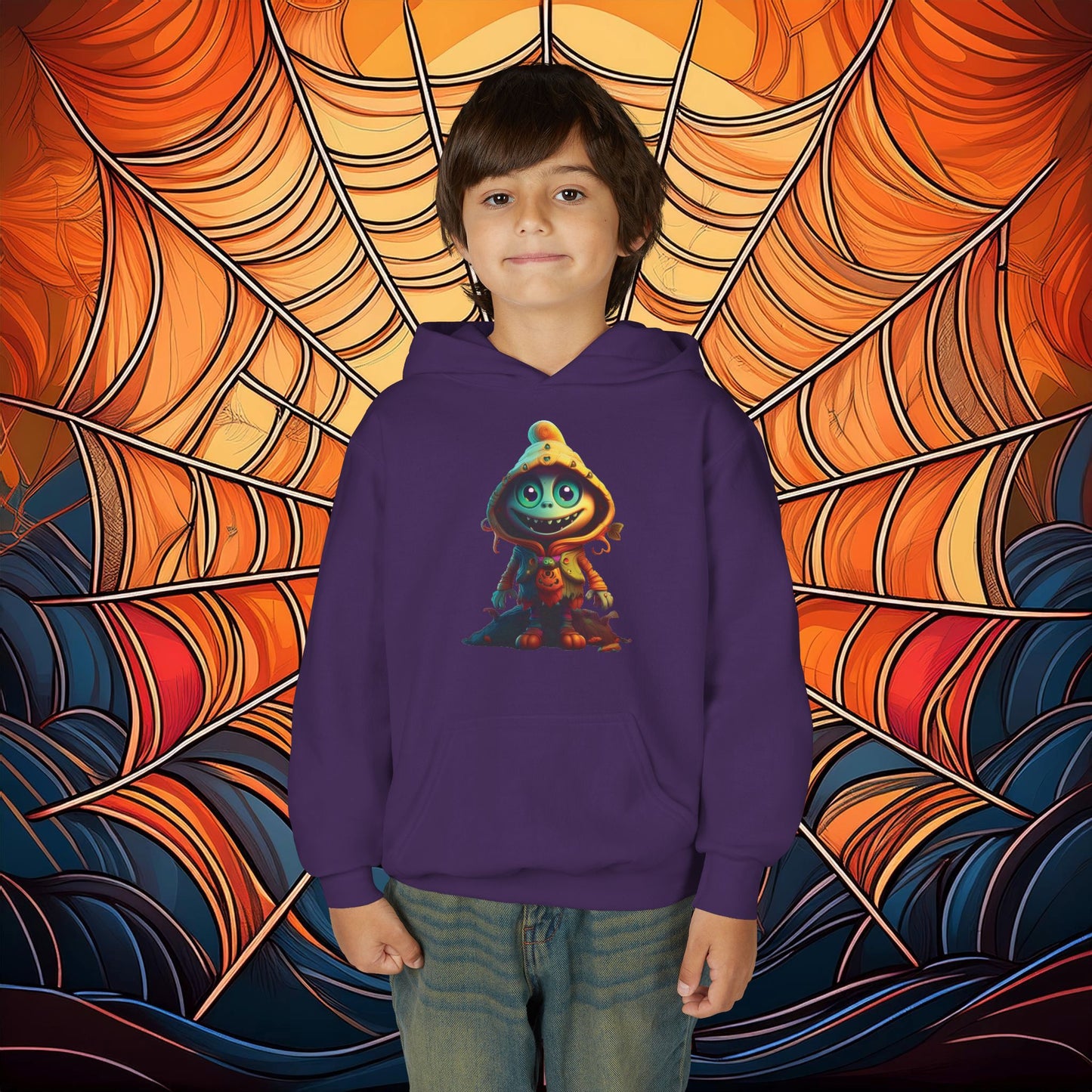 Trick or Treat Monster Youth Hoodie