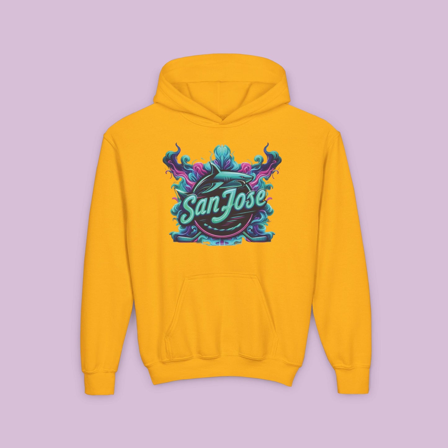 San Jose Hockey Neon Youth Hoodie