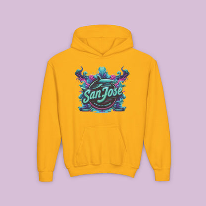 San Jose Hockey Neon Youth Hoodie
