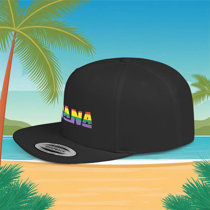 Rainbow Ohana Flat Bill Snapback