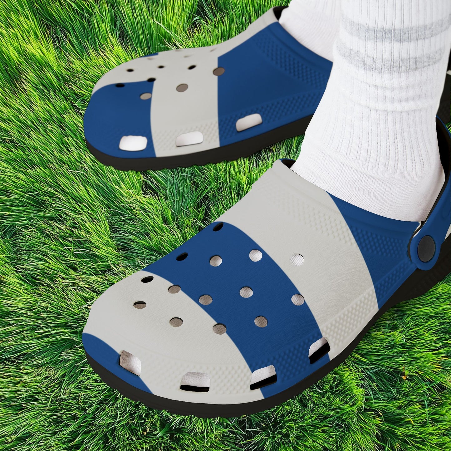 The Greek Flag Foam Clogs