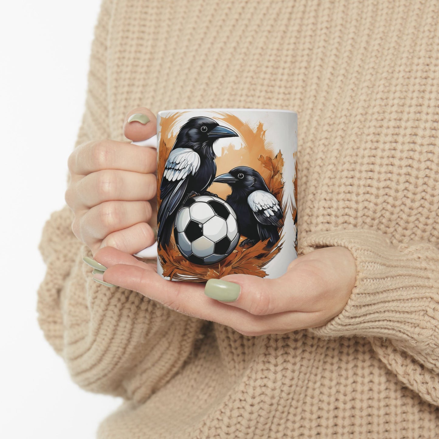 Magpies And Football Ceramic Mugs (11oz\15oz)