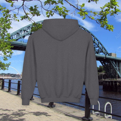 Newcastle United B&W Crest Youth Hoodie