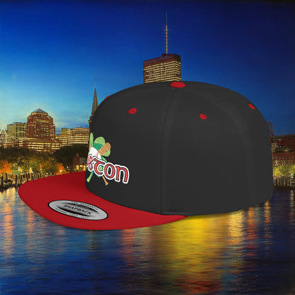 Boston Shamrock Baseball Flat Bill Snapback