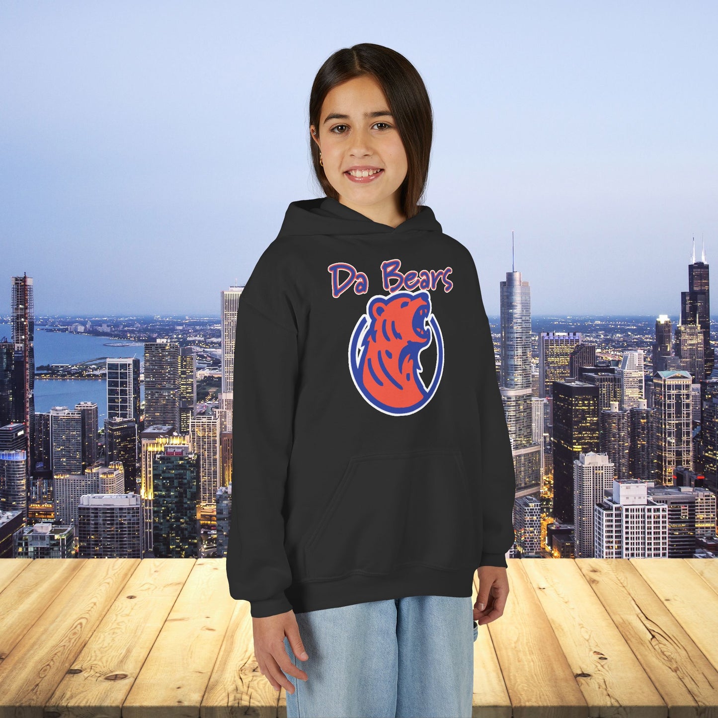 Da Bears Logo Youth Hoodie