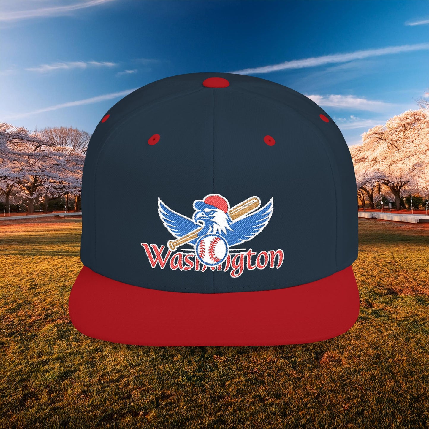 Washington Baseball Eagle Flat Bill Snapback