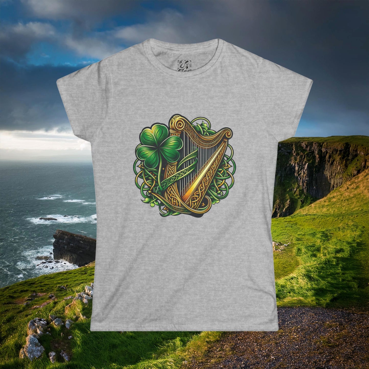 Irish Harp Women's Softstyle Tee