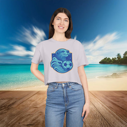 Sea Otter Soccer Logo Women's Crop Tee
