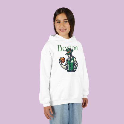 Boston Basketball Youth Hoodie