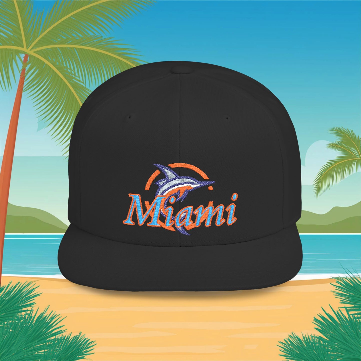 Miami Baseball Flat Bill Snapback