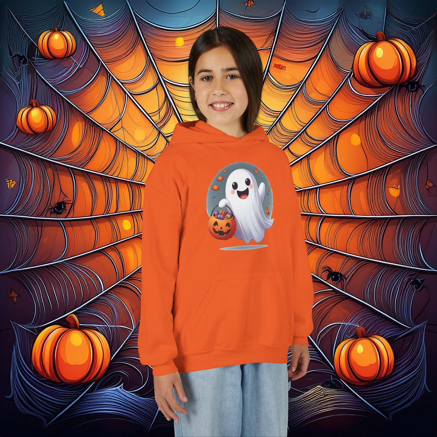Trick or Treat Ghost Youth Hoodie