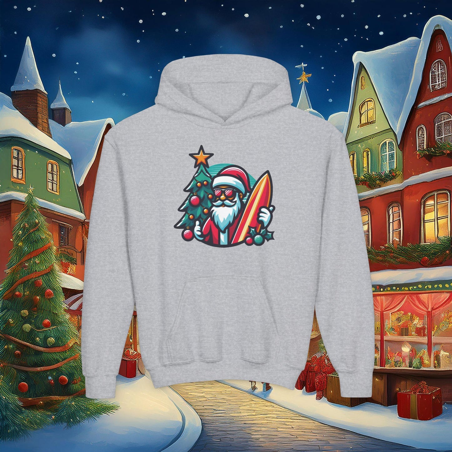 Surf Santa Youth Hoodie