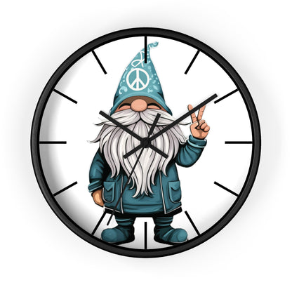 Peace Gnome Wall Clock
