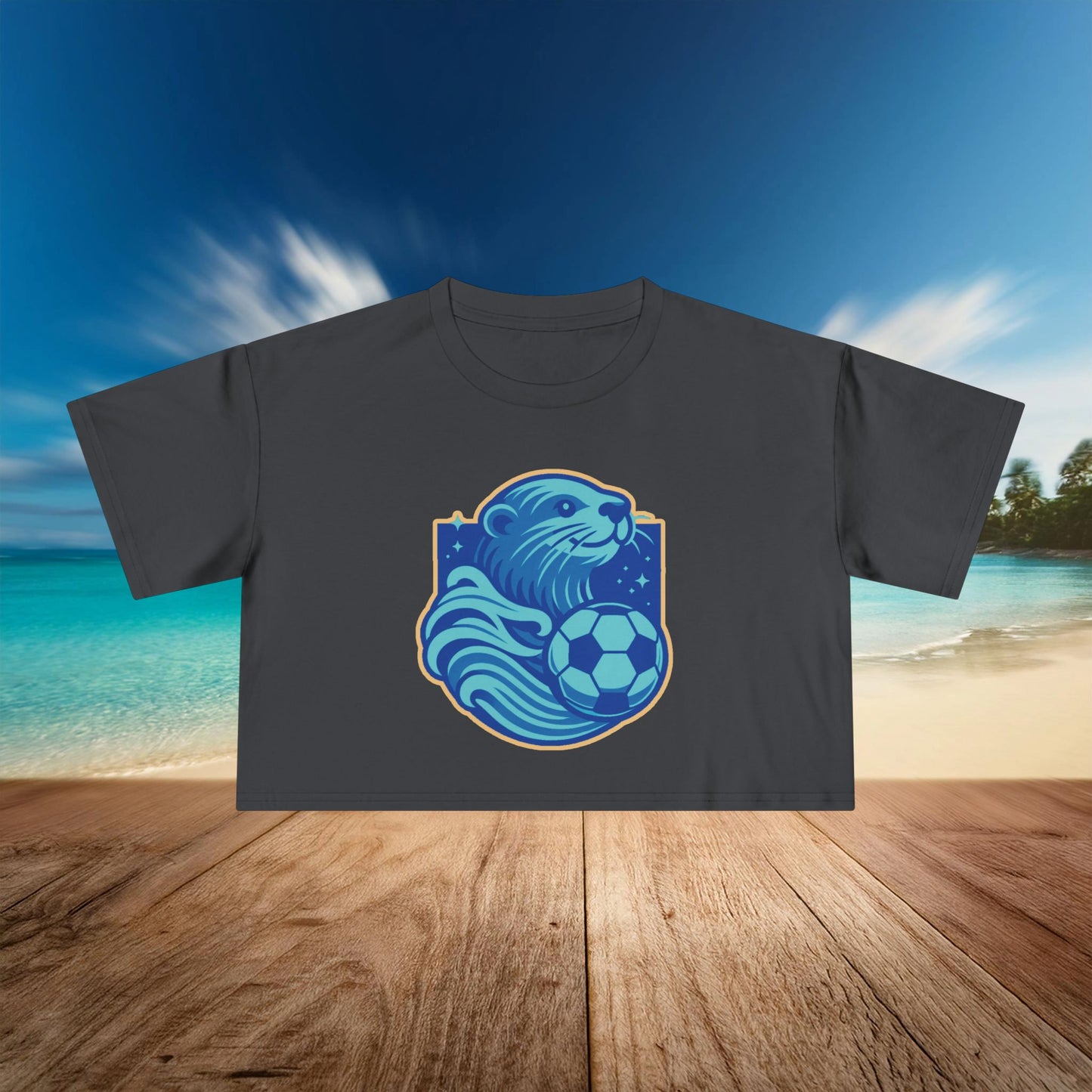 Sea Otter Soccer Logo Women's Crop Tee