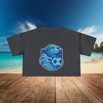Sea Otter Soccer Logo Women's Crop Tee