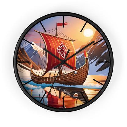 Viking Ship Wall Clock