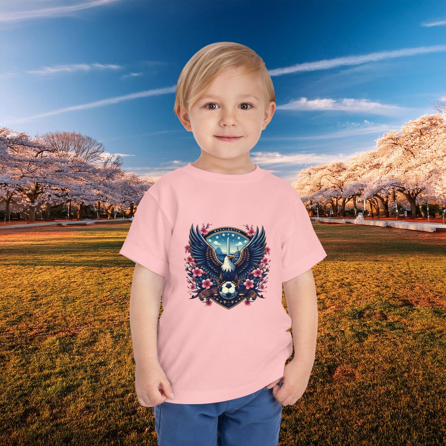 Washington Cherry Blossom Design Toddler Tee