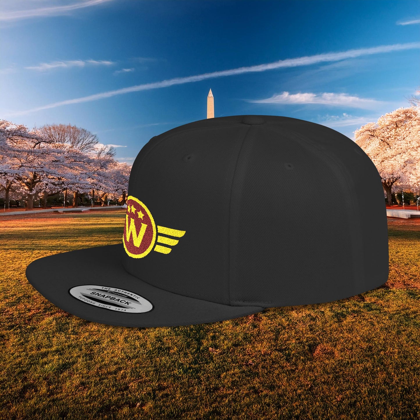 Washington DC Football Logo Flat Bill Snapback