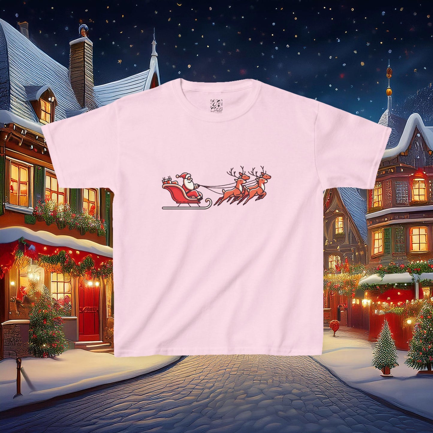 Santa's Sleigh Kids Tee