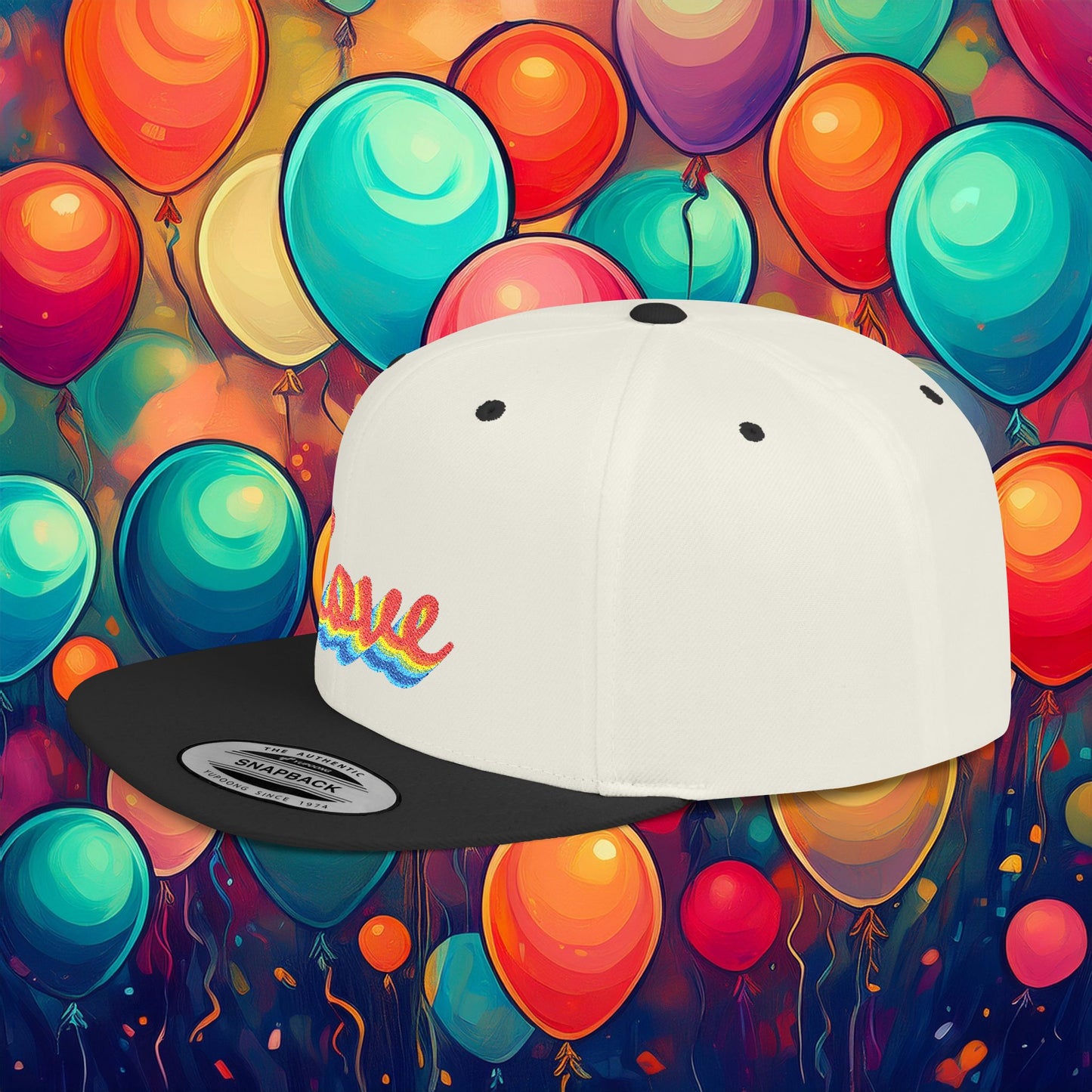 Rainbow Love Flat Bill Snapback