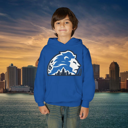 Detroit Football Skyline Youth Hoodie