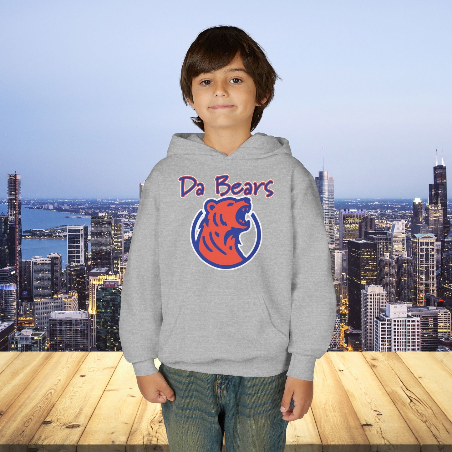 Da Bears Logo Youth Hoodie