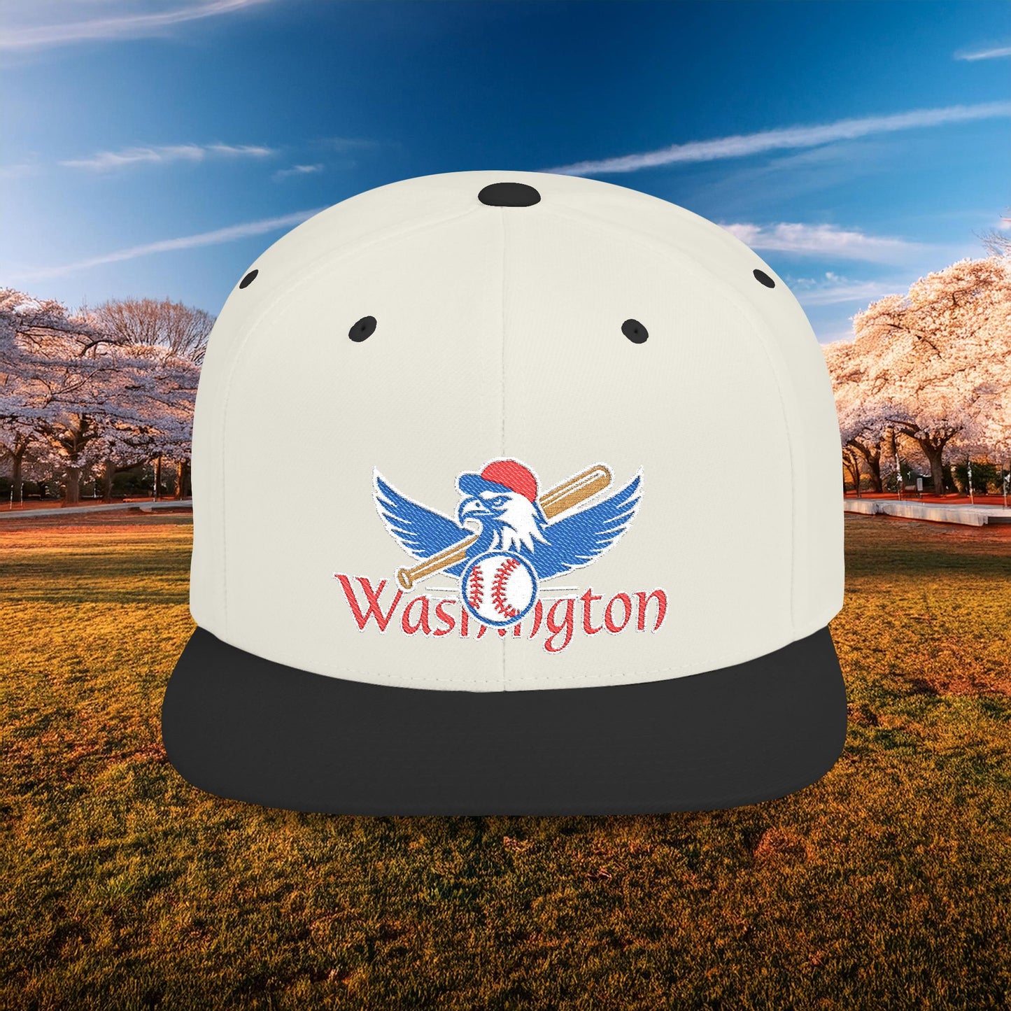 Washington Baseball Eagle Flat Bill Snapback