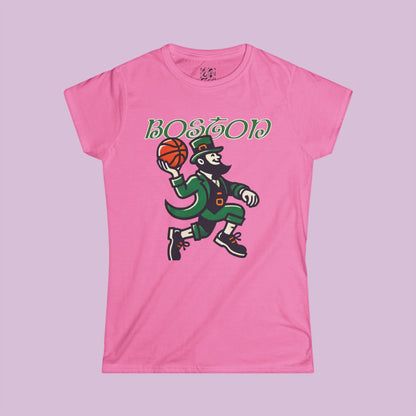 Boston Basketball Logo Women's Softstyle Tee