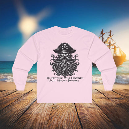 "Beatings Will Continue" Pirate Long Sleeve Tee
