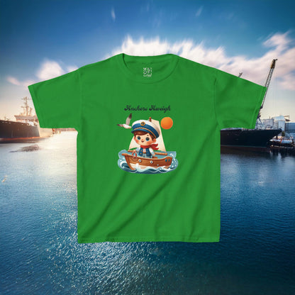 Navy Anchors Aweigh Kids Tee