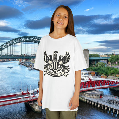 Newcastle United B&W Crest Kids Tee