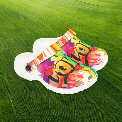 Love Color Bomb Kid's Foam Clogs