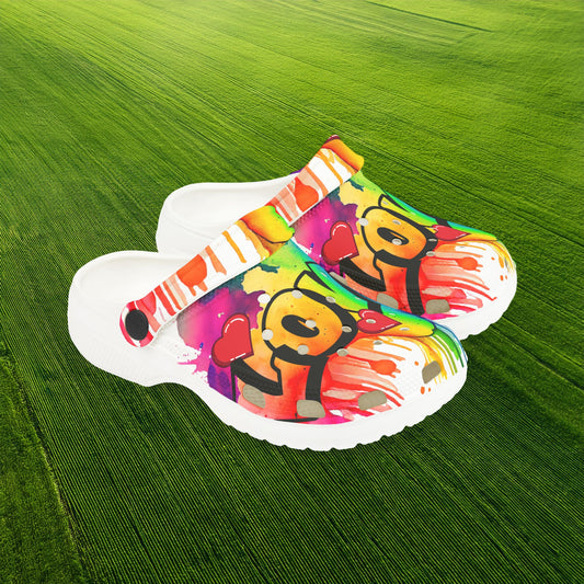 Love Color Bomb Kid's Foam Clogs