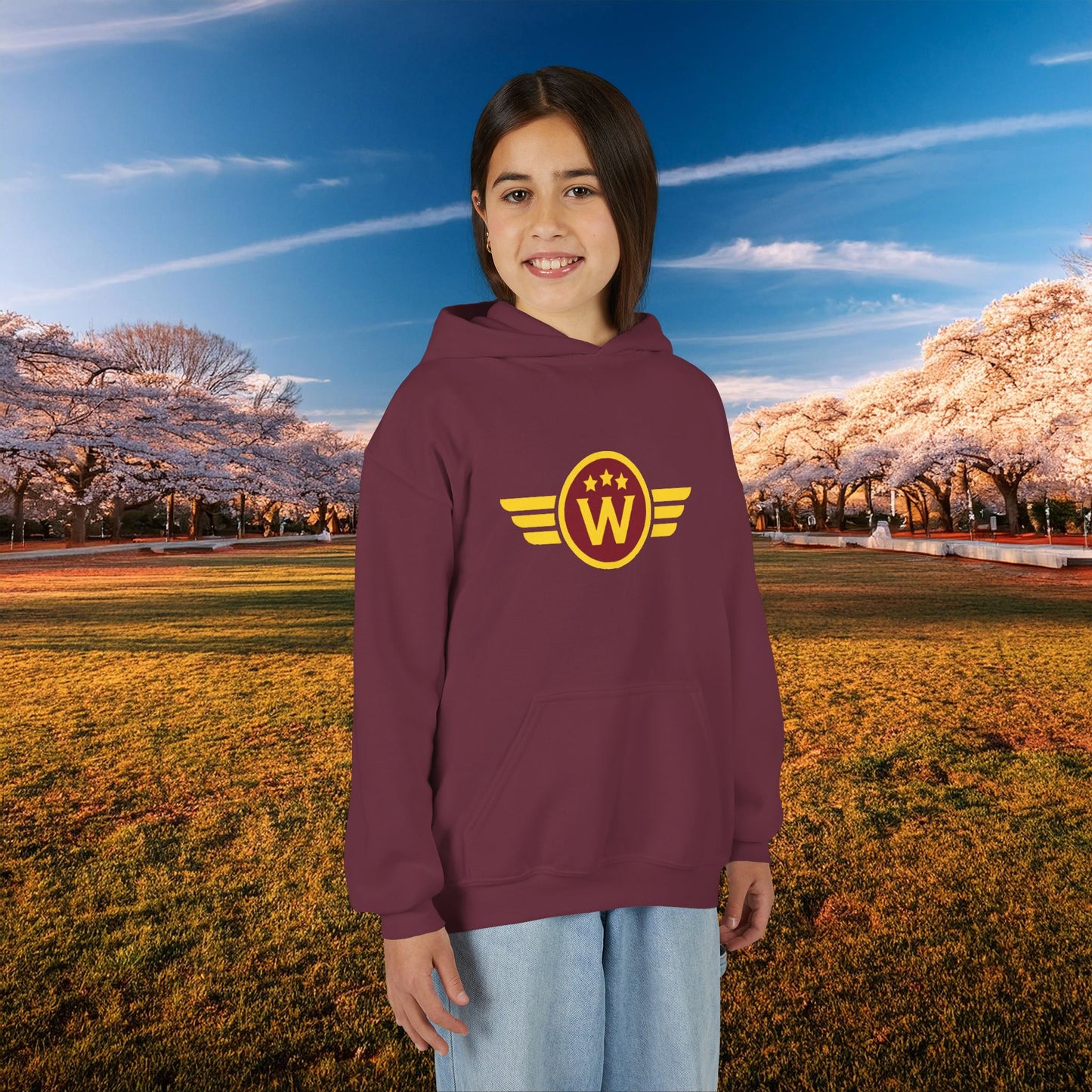 Washington DC Football Logo Youth Hoodie