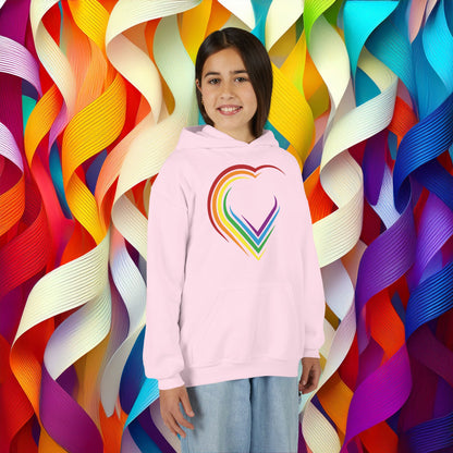 Rainbow Heart Youth Hoodie