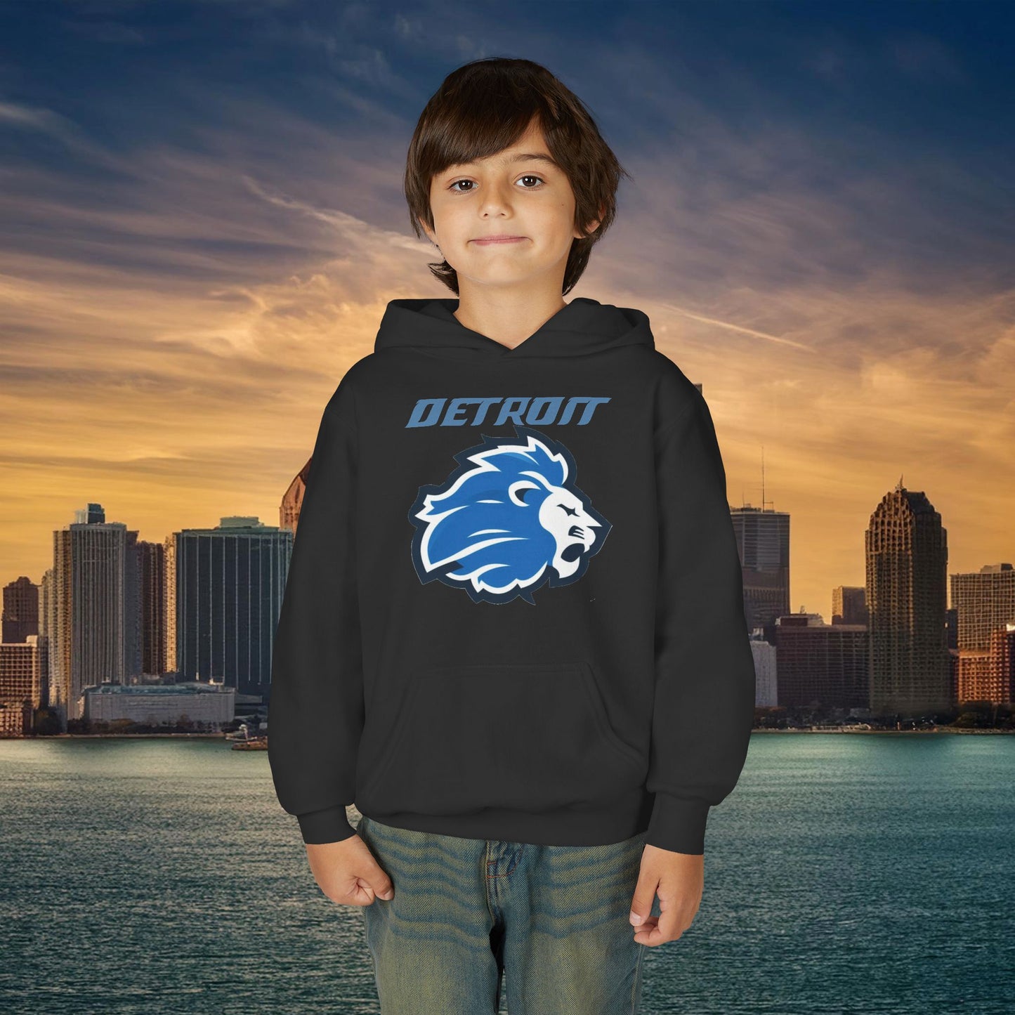 Detroit Football Logo Youth Hoodie