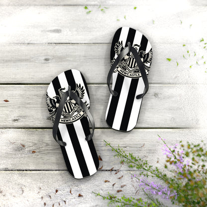 Newcastle United B&W Crest Flip Flops