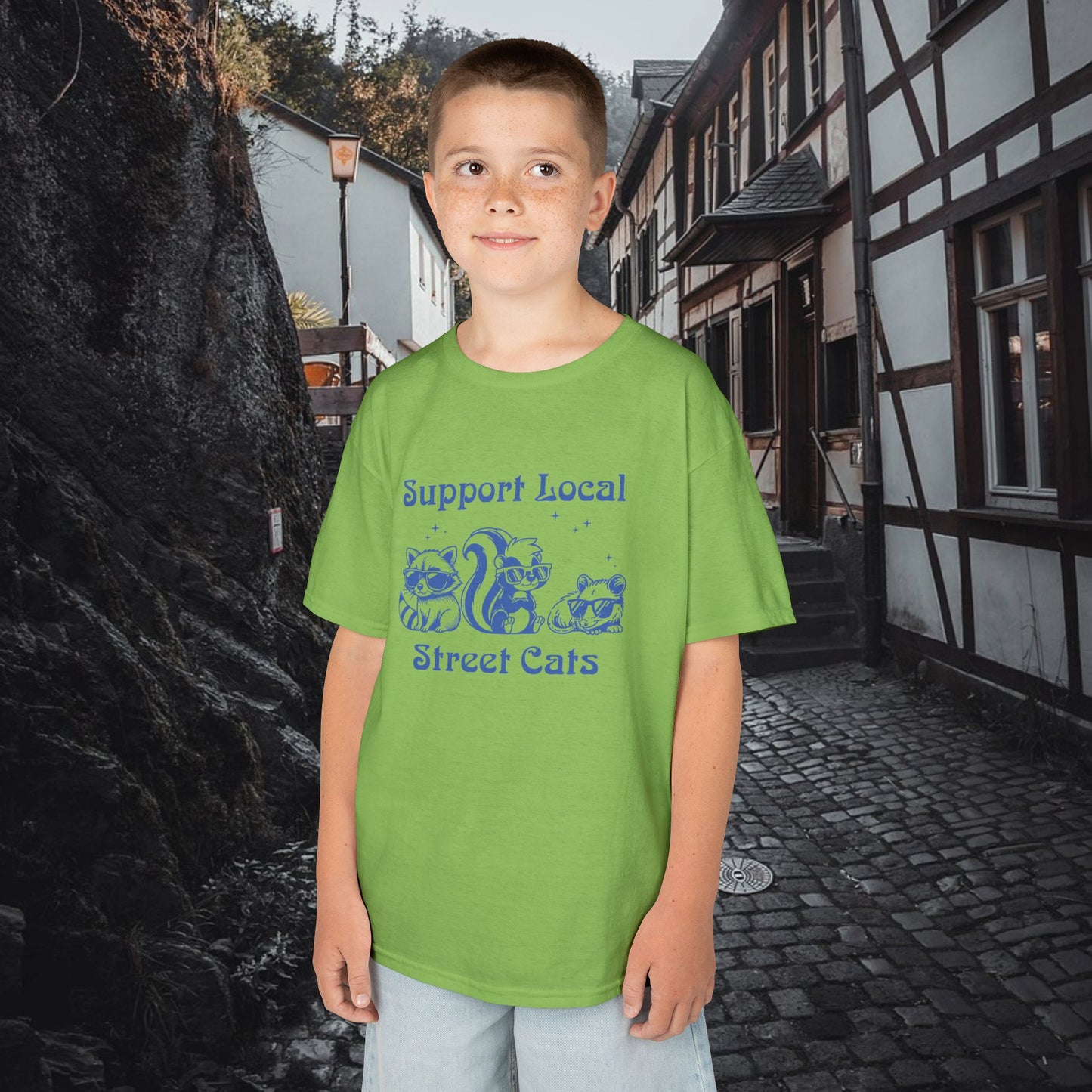 Support Local Street Cats Kids Tee