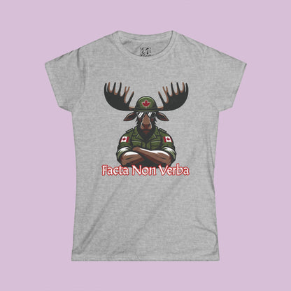 Canadian Moose "Facta Non Verba" Women's Softstyle Tee