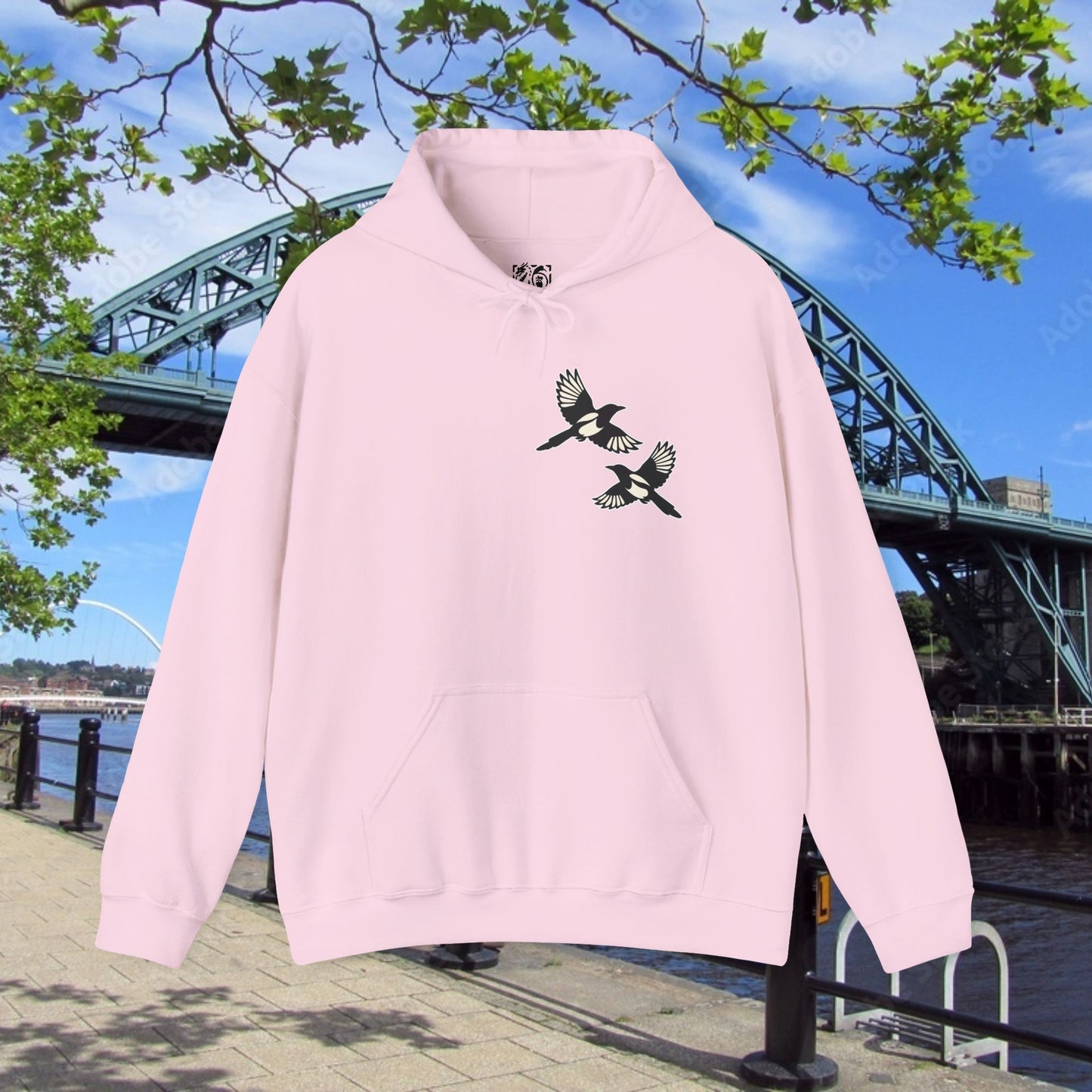Newcastle United B&W Crest Hoodie