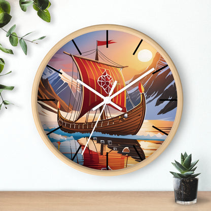 Viking Ship Wall Clock