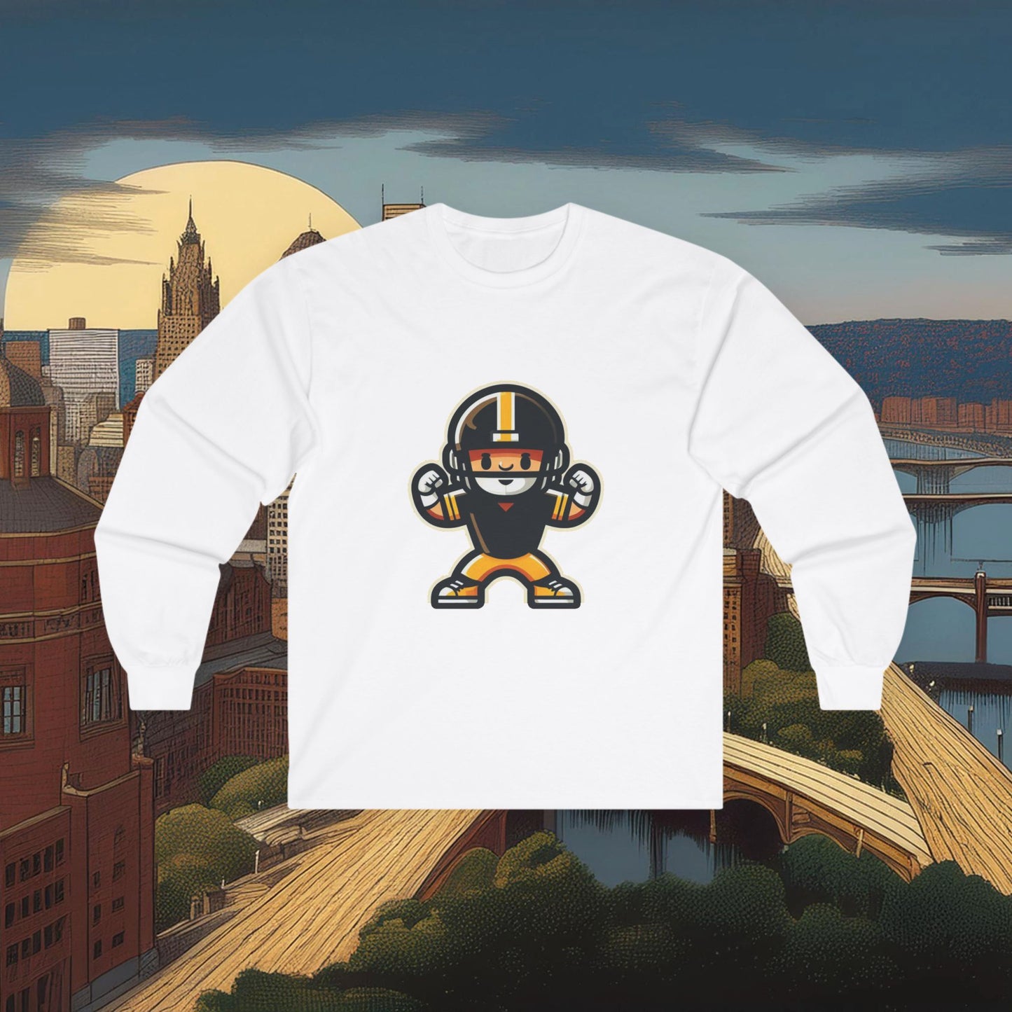 Mini Pittsburgh Football Player Long Sleeve Tee