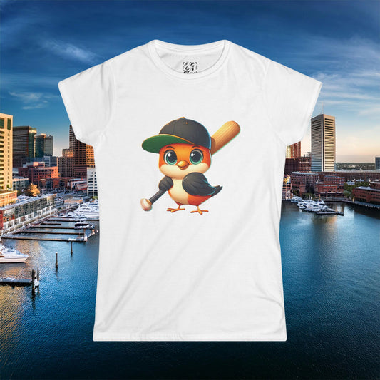 Baltimore Baseball Little Oriole Women's Softstyle Tee