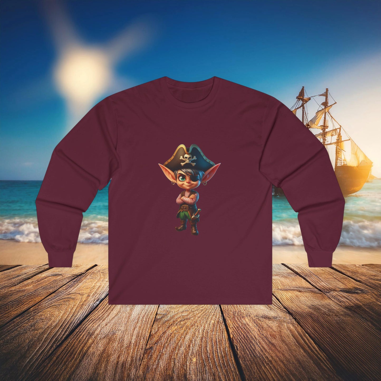Elf Pirate Long Sleeve Tee