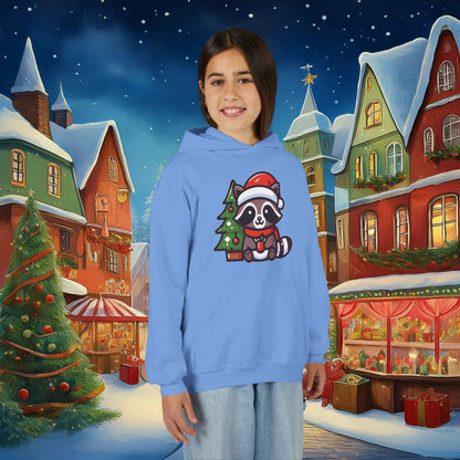 Christmas Raccoon Youth Hoodie