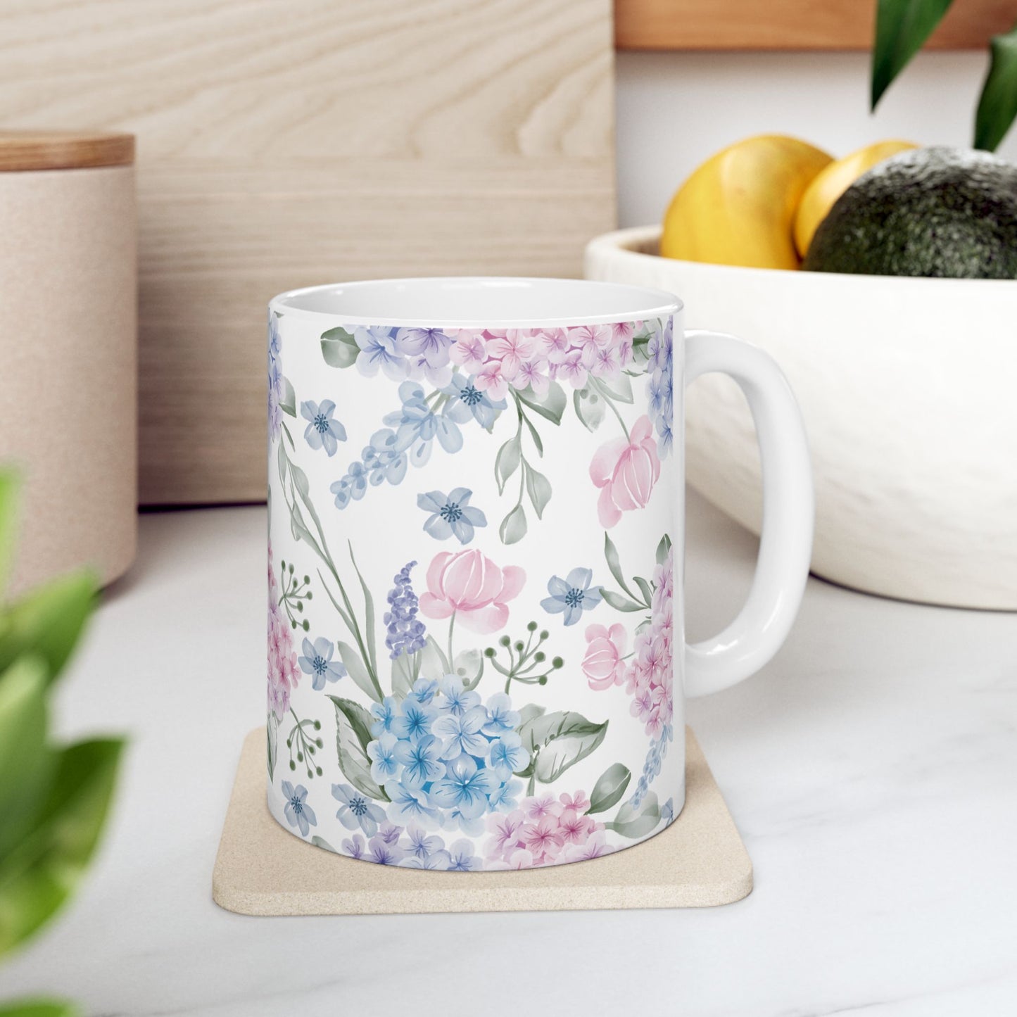 Floral Watercolor Ceramic Mug (11oz/15oz)