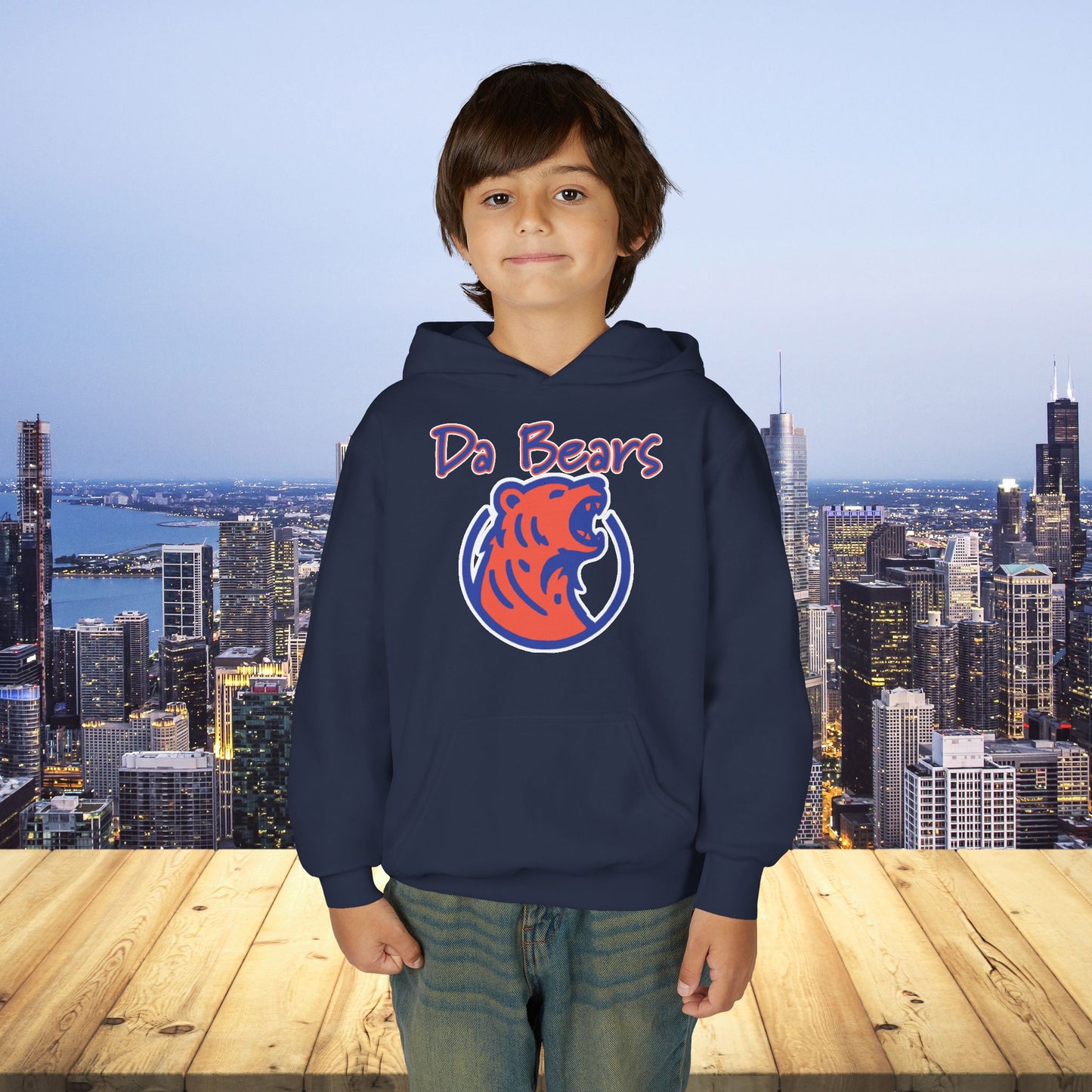 Da Bears Logo Youth Hoodie