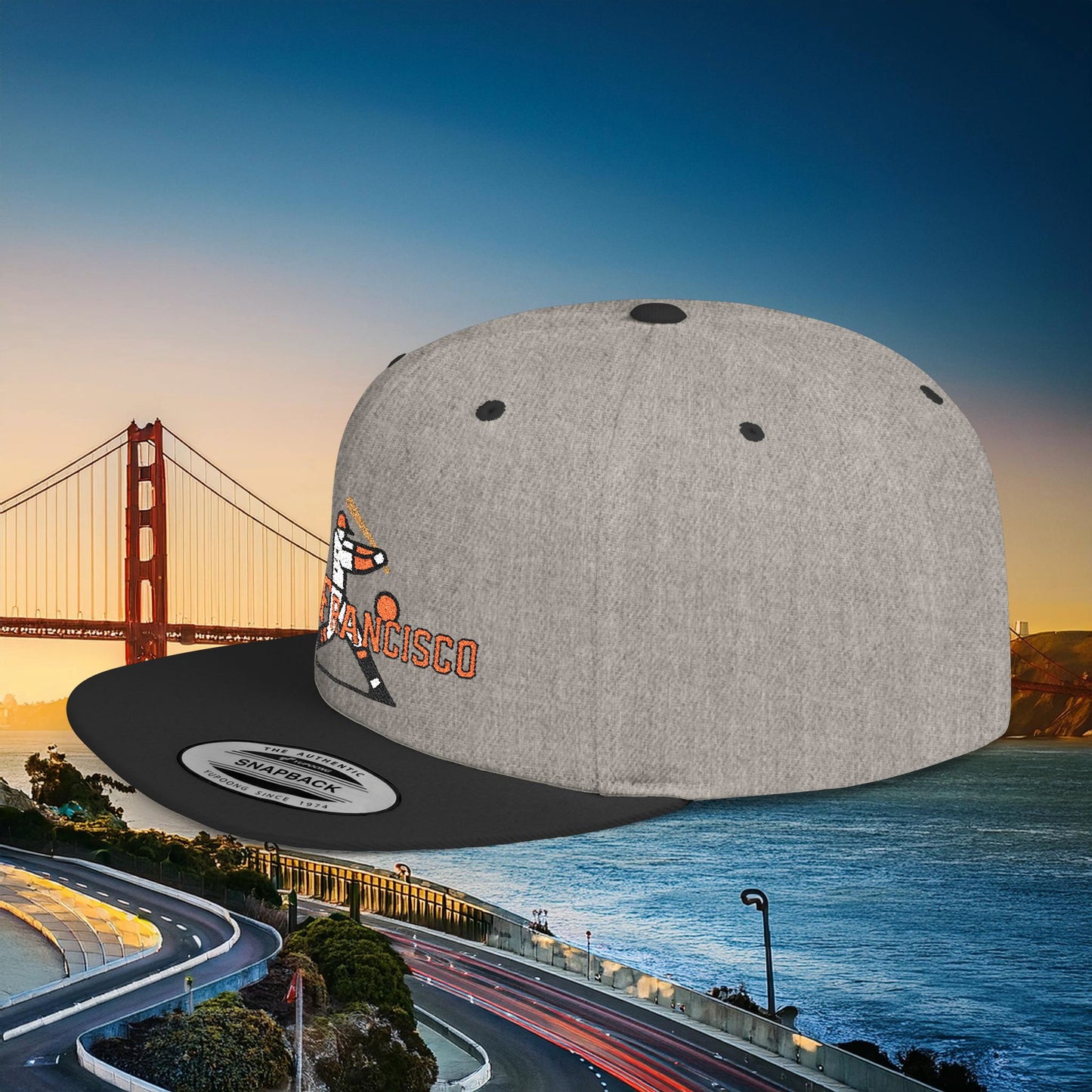 San Francisco Baseball Player Flat Bill Snapback