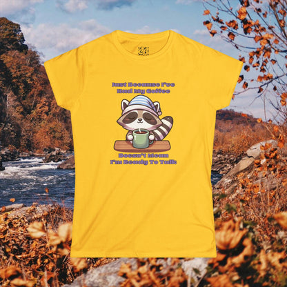Raccoon Coffee Women's Softstyle Tee