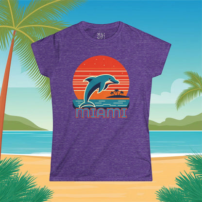 Miami Football Design Women's Softstyle Tee